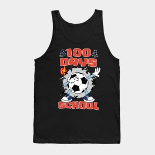 100 days of school featuring a dabbing Football #7 Tank Top